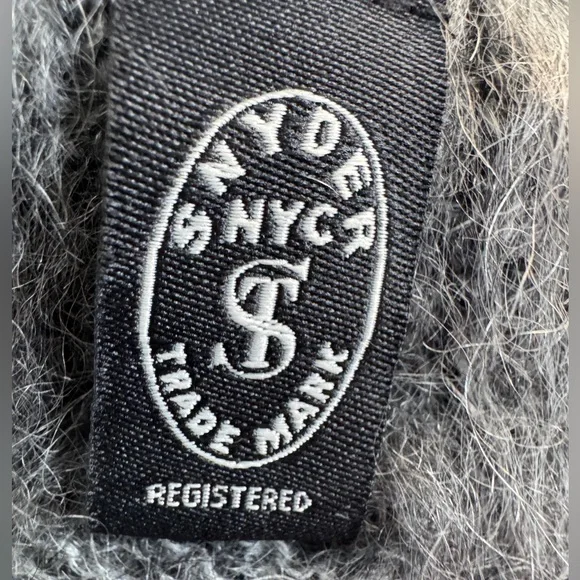Todd Snyder Mohair Wool Charcoal and Gray Striped Cardigan